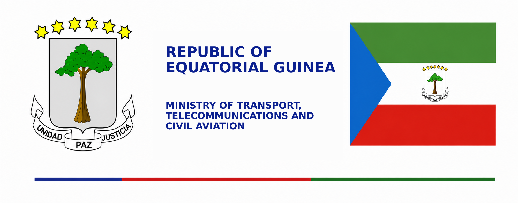 República de Guinea Ecuatorial · Ministerio de Transporte, Telecomunicaciones y Aviación Civil